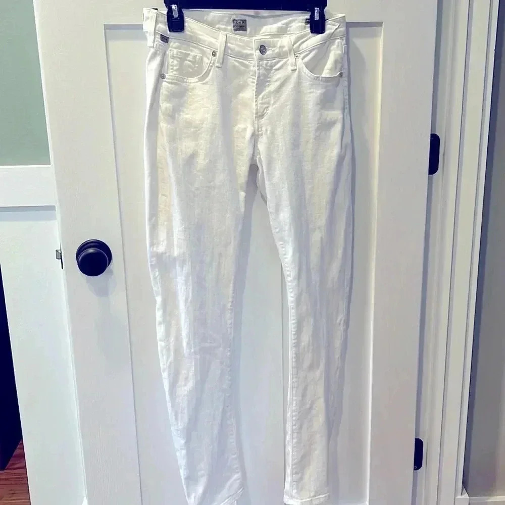Citizens of Humanity Women's Arielle Mid Rise Slim Fit Jeans Size 28 White - Picture 5 of 10
